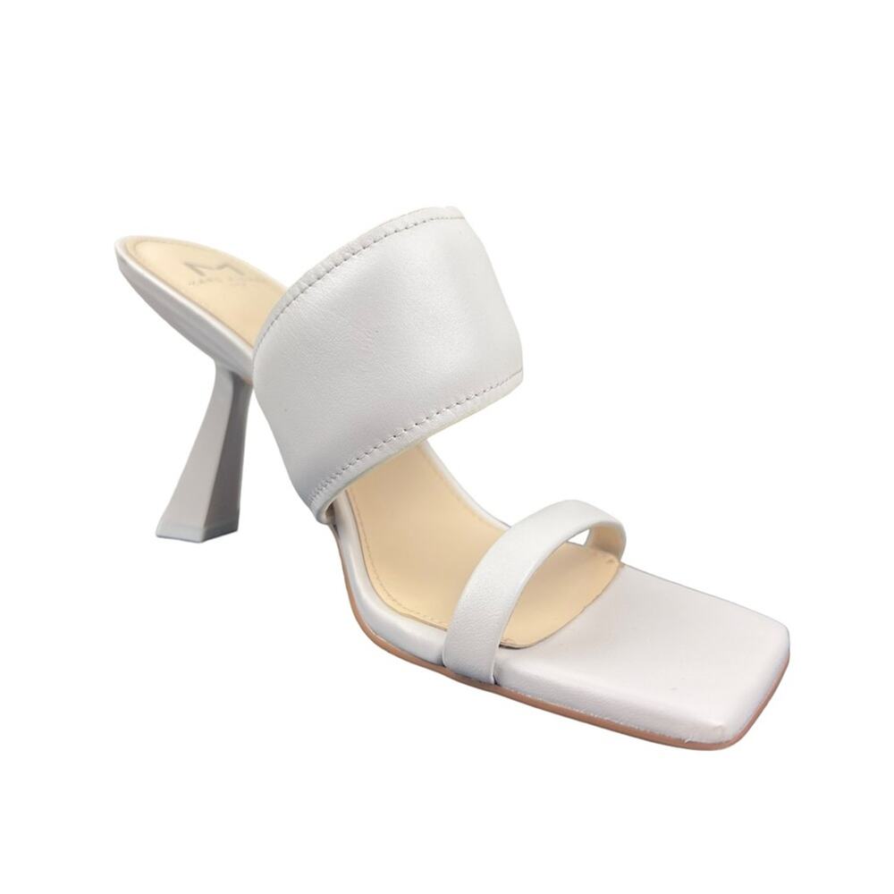 NWOB Marc Fisher LTD Deann Heel Sandal Light Grey sz 8.5 Wedding Cushioned